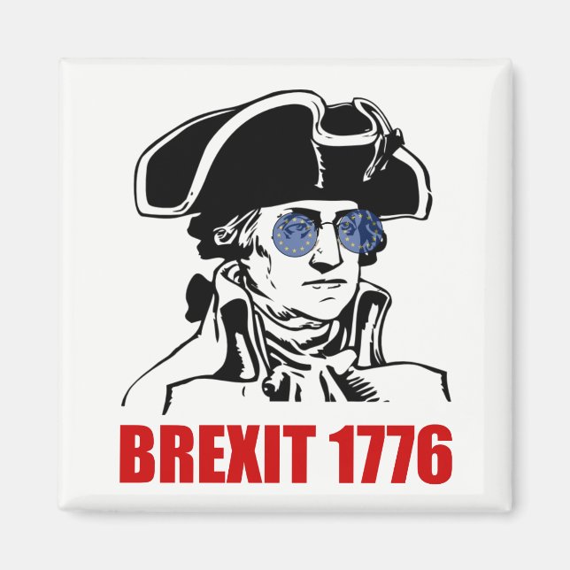 Imã George Washington Brexit 1776 Bandeiras da UE (Frente)