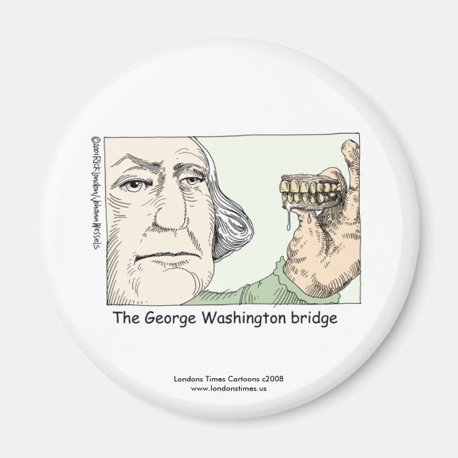 Imã George Washington Bridge Funny Novelty Magnet (Frente)