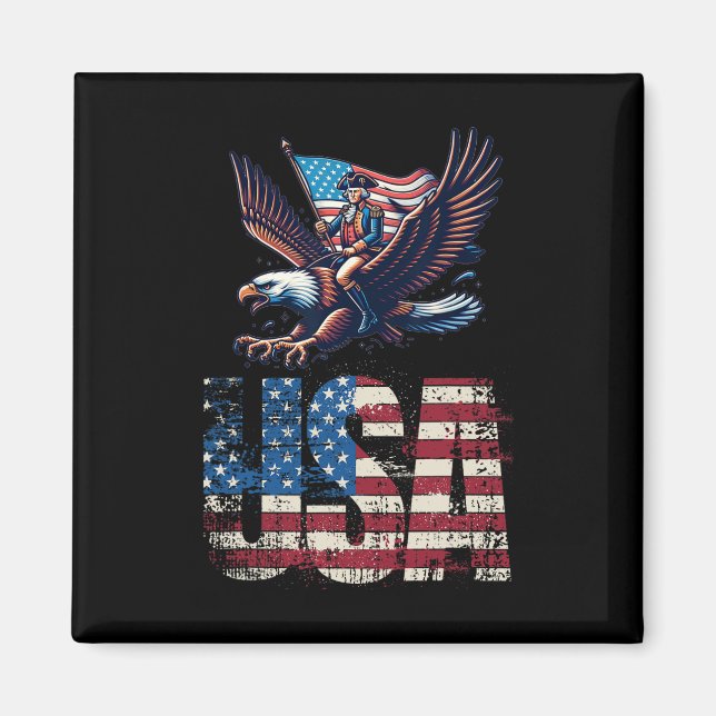 Imã George Washington Dirigindo Uma Águia Cálida 4 De  (Frente)