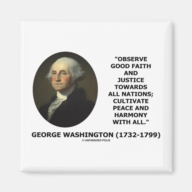 Imã George Washington observa uma citação de justiça d (Frente)