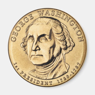 Imã George Washington Presidencial $1 Moedas