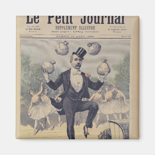 Imã Georges Clemenceau fazendo malabarismo com bolsas  (Frente)