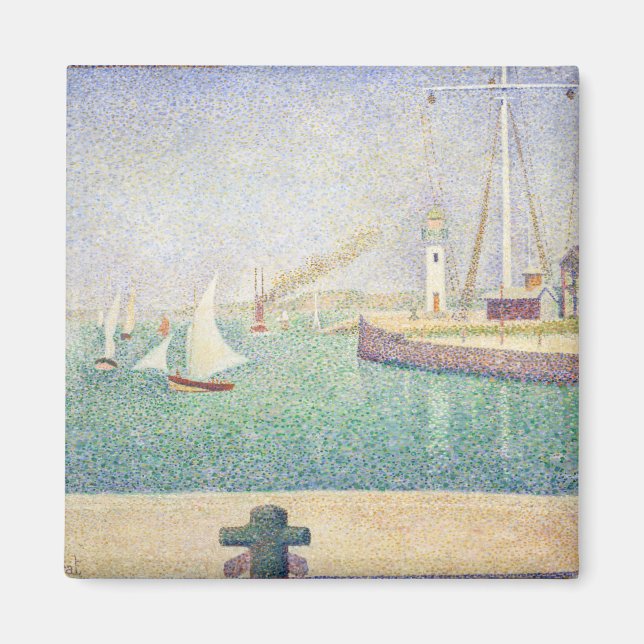 Imã Georges Seurat - Entrada do porto de Honfleur (Frente)