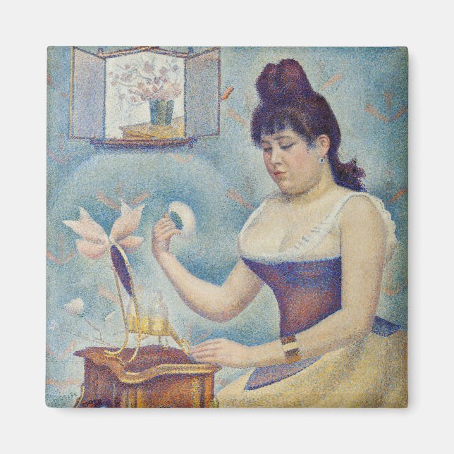 Imã Georges Seurat - Jovens mulheres se alimentando (Frente)
