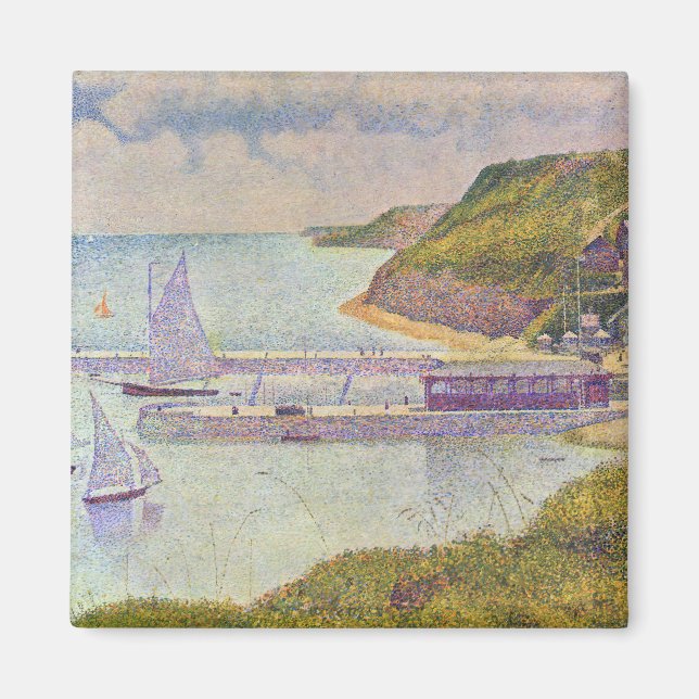 Imã Georges Seurat - Port-en-Bessin em High Tide (Frente)