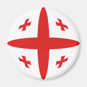 Imã Georgia Fisheye Flag Magnet