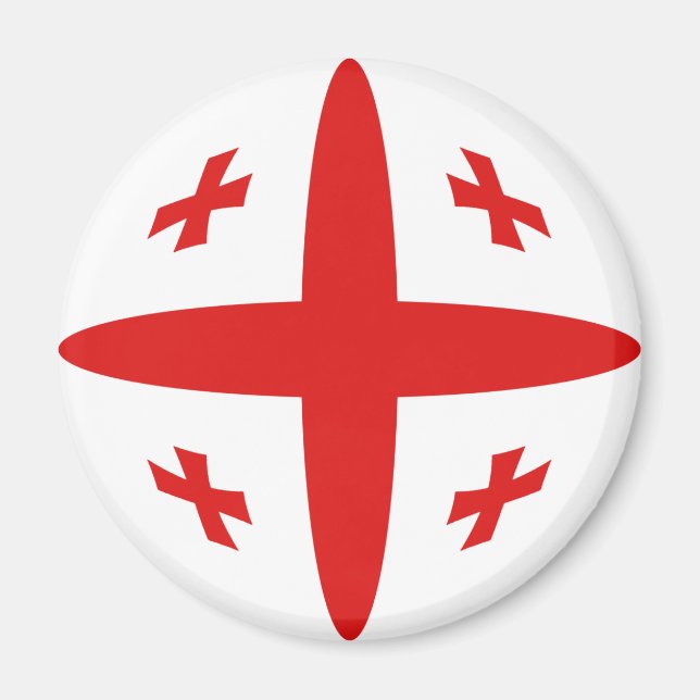 Imã Georgia Fisheye Flag Magnet (Frente)
