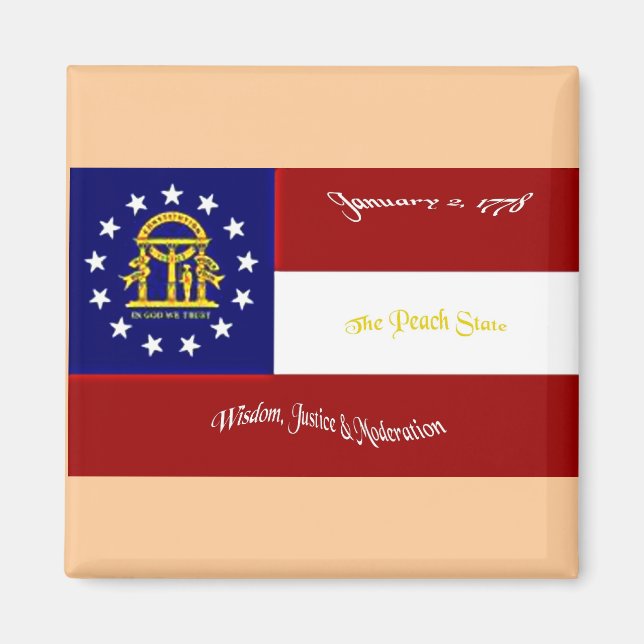 Imã Georgia Flag Magnet (Frente)