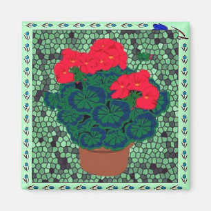 Imã Gerânios em Mosaicos