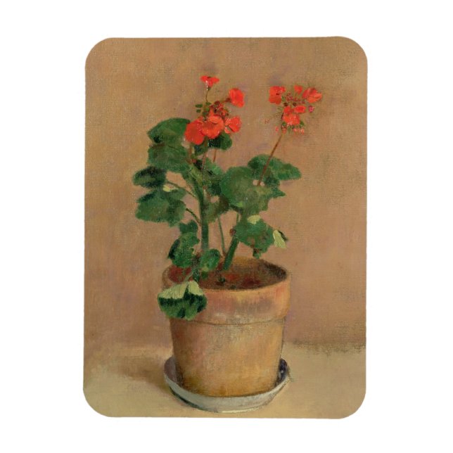 Ímã Geraniums in a Pote, c.1905 (oil on canvas) (Vertical)