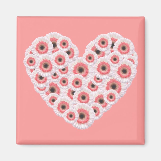 Imã Gerber Daisy Heart (Frente)