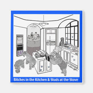 Imã Gerente: Wheaten Terrier: "Studs At the Stove"
