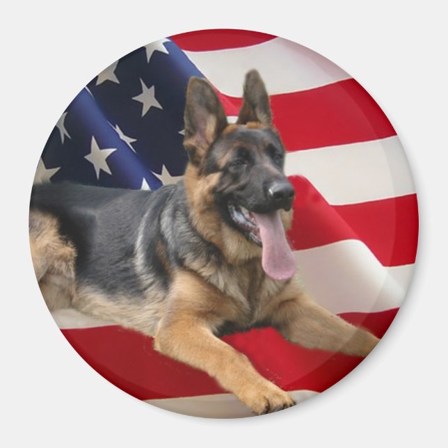 Imã German shepherd America Magnet (Frente)