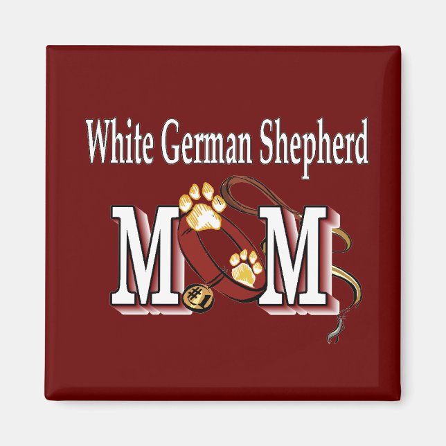 Imã German shepherd branco presentes da mãe (Frente)