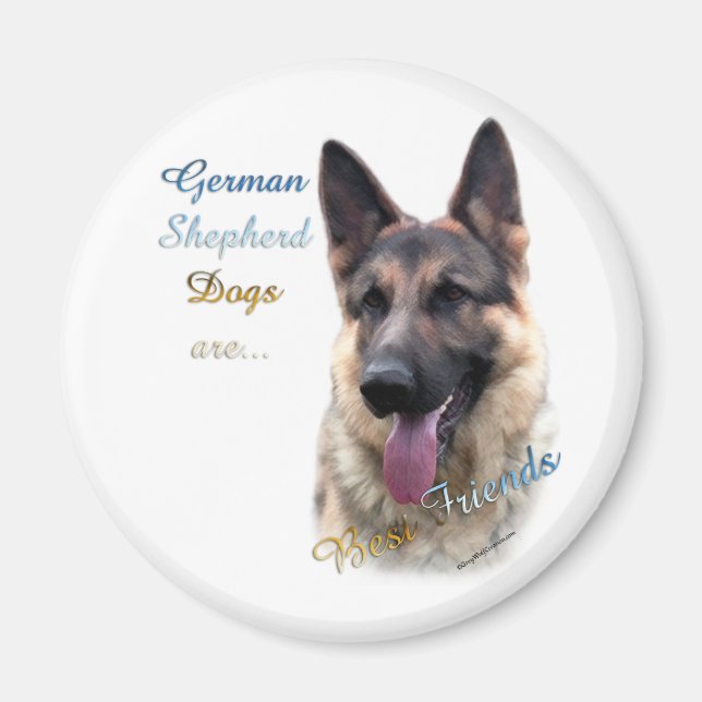 Imã German shepherd Cachorro Melhor Amigo 2 - Magnet (Frente)