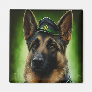 Imã German shepherd Cachorro na Rua.