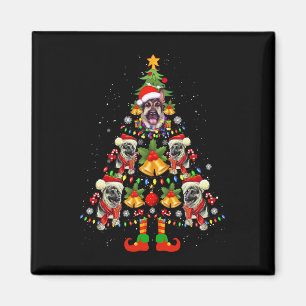 Imã German shepherd Cachorro Santa Hat Árvore de Natal