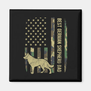 Imã German shepherd Cão Pai Camuflagem Bandeira Americ