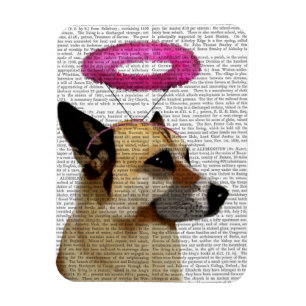 Ímã German shepherd com Halo Rosa