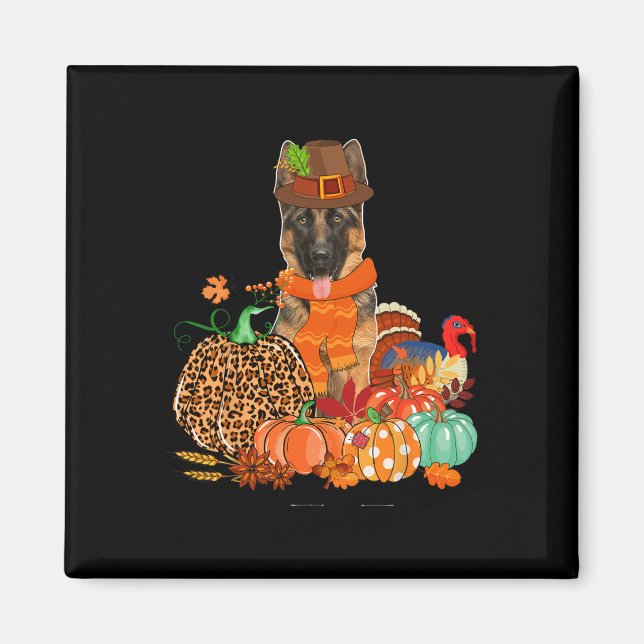 Imã German shepherd De Ação De Graças Com A Bomba Da T (Frente)