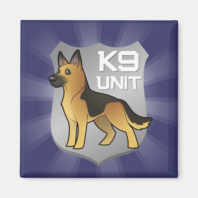 Imã German shepherd de desenho da unidade K9 (Frente)