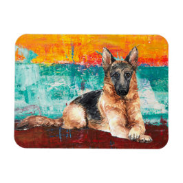 Ímã German shepherd de pintura artística