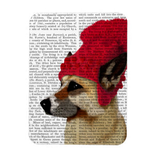 Ímã German shepherd em Red Wooly Hat