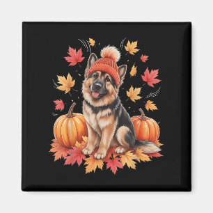 Imã German shepherd Engraçado Queda F Outono Deixa Cac