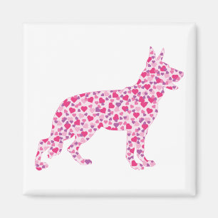 Imã german shepherd Love Hearts