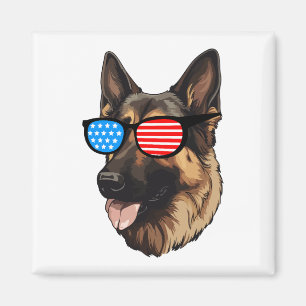 Imã German shepherd Patriótico