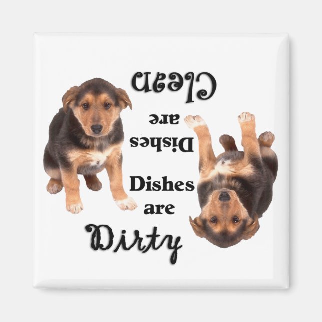 Imã German shepherd Puppy Lovers Dishwasher Magnet (Frente)