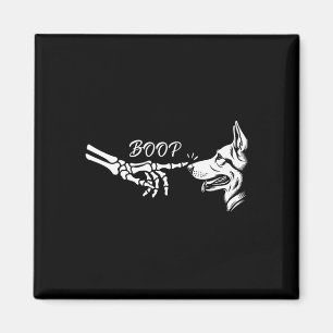 Imã German shepherd Skeleton Boop Halloween Pet W