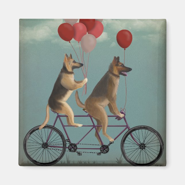Imã German shepherd Tandem (Frente)