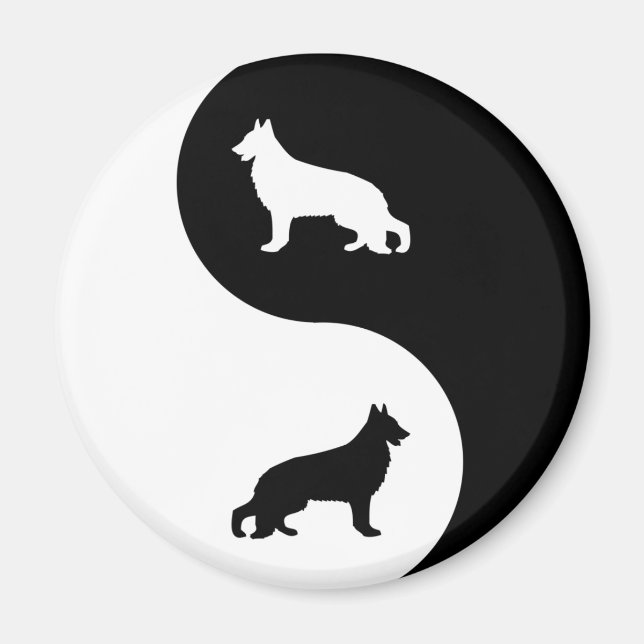 Imã German shepherd Yin Yang (Frente)