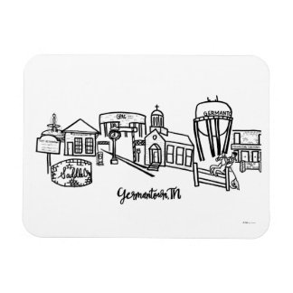 Ímã Germantown Skyline Refrigerator Magnet