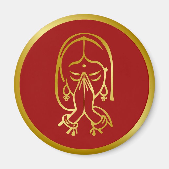 Imã Gesto de Boas-vindas da Índia - Namaskar (Frente)