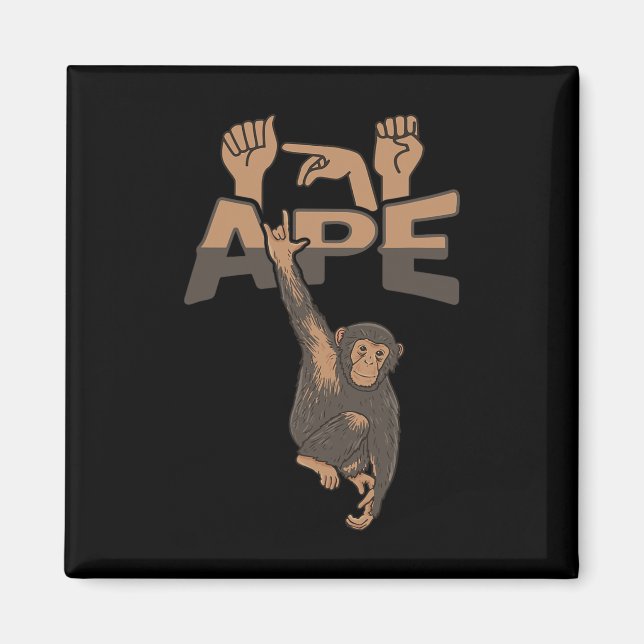 Imã Gesto de Mão de ILY APE Surdo Surdo Perda de Audiç (Frente)