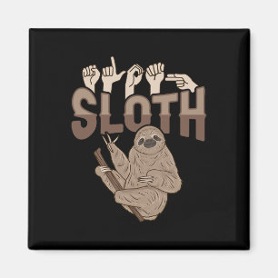 Imã Gesto de mão Ily Sloth Asl Conscientização sobre P