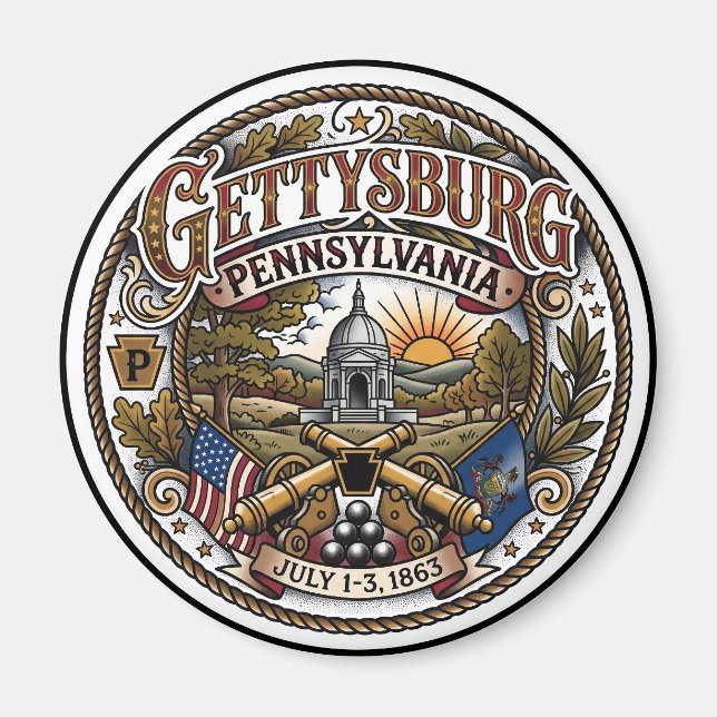 Imã Gettysburg EUA (Frente)