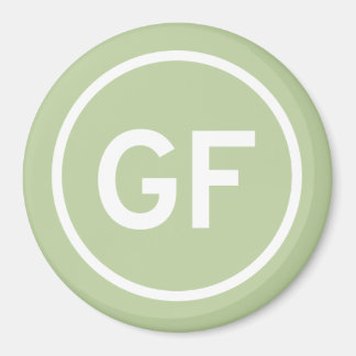 Imã GF for Gluten Free comida logo marca natural