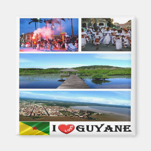 Imã GF - Guiana Francesa - I Love - Collage