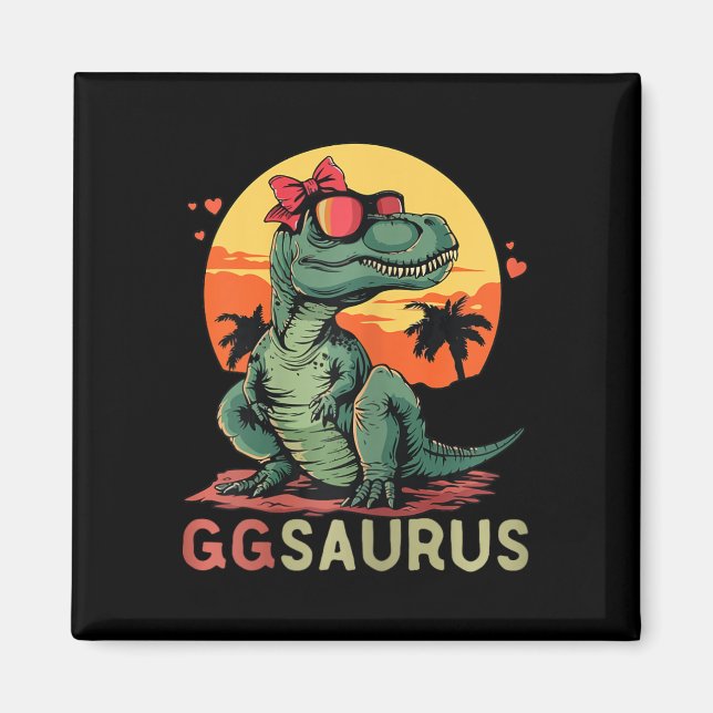 Imã Ggsaurus Dino Dinosaur Gg-saurus T-rex Funny Trex (Frente)