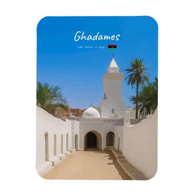 Ímã Ghadames, Líbia - Mesquita Branca Arredondada (Vertical)