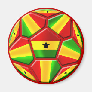 Imã Ghana o preto Stars bandeiras ganesas da bola de