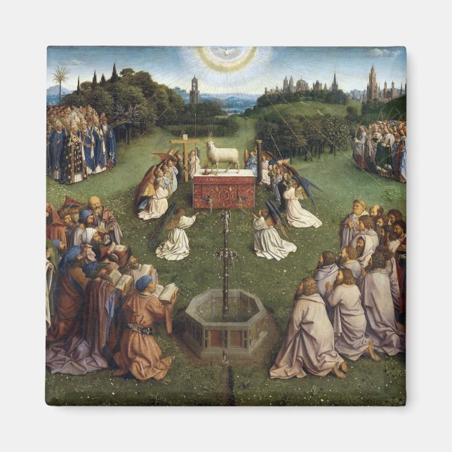 Imã Ghent Altarpart(detalhe), Van Eyck Brothers (Frente)