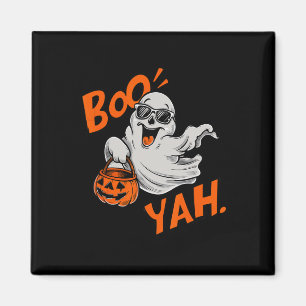 Imã Ghost Boo Yah Dia de as Bruxas engraçado Shirt Spo