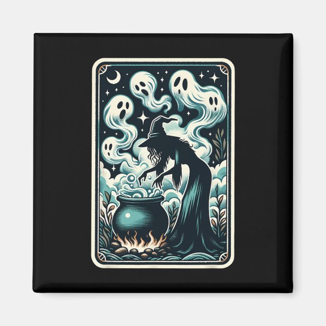 Imã Ghost Cauldron Gothic - Placa de Tarot Supernatura (Frente)