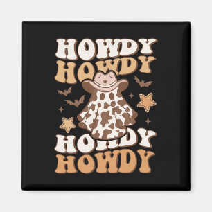 Imã Ghost Cowboy Hat Bats Rodeo Western Halloween