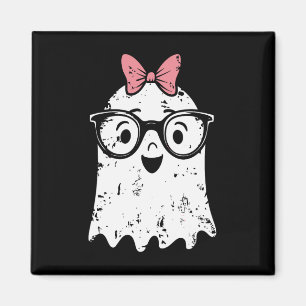 Imã Ghost Eyegl Girl Halloween Girly Ghost