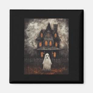 Imã Ghost Hauned House Midnight Halloween Ghost Spook